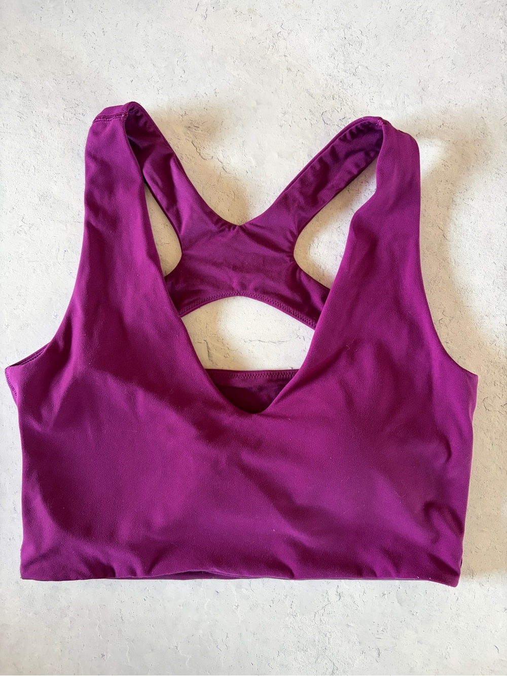 Lululemon Athletica Bend This Scoop and Cross Bra, Chilled Grape, S/M